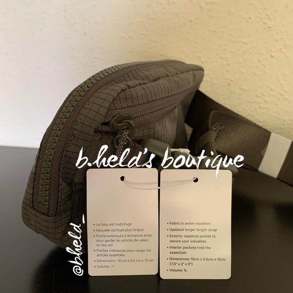 lululemon Everywhere Belt Bag *Extended Strap Carob Brown/Black OS New NWT - Picture 5 of 14